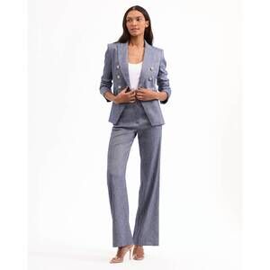 NEW VERONICA BEARD miller dickey jacket in blue melange